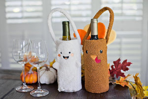 Turkey Wine Bottle Gift Bag, Thanksgiving Dinner Ideas, Funny Fall Housewarming Ideas,