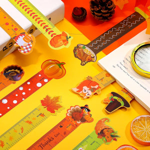 60 Pcs Thanksgiving Bookmarks Cute Bookmark Rulers Fall Gifts Women