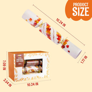 12 Pack Thanksgiving Party Table Favor No Snap No Popping with Party Hat, Joke & Gift Inside, Thanksgiving Holiday Traditions,