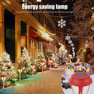 10Pack Solar Christmas Garden Lights, Outdoor Solar Powered Solar Candy Cane Pathway Markers