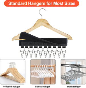 Hat Rack for Baseball Caps Hat Organizer Holder for Hanger & Room Closet Display, 2Pack 10 Hat Storage Clips