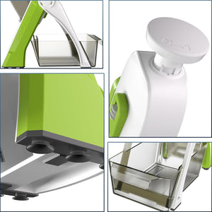 [5 in 1] Mandoline Slicer for Kitchen & Safe Vegetable Chopper & Adjustable Mandoline Slicer