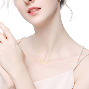 Lightning Bolt Gold Dainty Necklaces for Women 14k Gold Plated