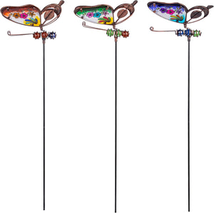 3 Pack Butterfly Decorative Garden Stakes,Outdoor Decorations Metal Yard Art