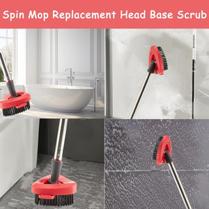 Scrub Brush Mop Head Replacement for O Cedar 2 Tank System, Stiff Bristle Brush Floor Scrubber Replace Head Base Fit for Ocedar Microfiber RinseClean Spin Mop for Bathroom, Kitchen, Tub, Tile