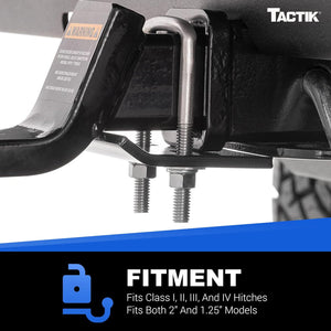 Hitch Tightener Anti Rattle Stabilizer - Anti Rattle Hitch Tightener - Hitch Stabilizer for 1.25" to 2" Hitches - Prevents Rattle on Hitch Mount Trailers, Cargo Carriers, Bike Racks