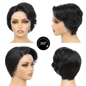 Pixie Cut Wig Human Hair Lace Front Wigs 13X4X1 Lace Front Wigs Human Hair Short Bob Wigs Straight Lace Front Pixie Cut Wigs