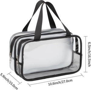 Clear Toiletry Bag for Women Men, Waterproof Travel Bag for Toiletries