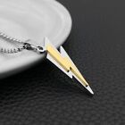 Men's Fashion Jewelry Silver & Gold Lightning Bolt Pendant Necklace