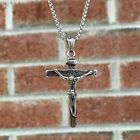 Mens Stainless Steel Jesus Christ Crucifix Cross Pendant Necklace For Men Gift