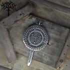 Mens Stainless Steel Nordic Norse Viking Odin Shield Pendant Necklace Men