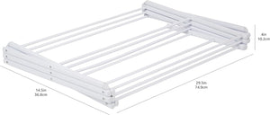 Foldable Laundry Rack for Air Drying Clothing - 29.4 x 14.8 x 41.9 inches (LxWxH), White