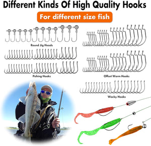 397pcs Fishing Accessories Kit, Organized Fishing Tackle Box with Tackle Included