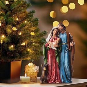 7-Inch Tall Holy Family Resin Nativity Set Scene Religious Figurine Ornament Tabletop Holiday Decorations