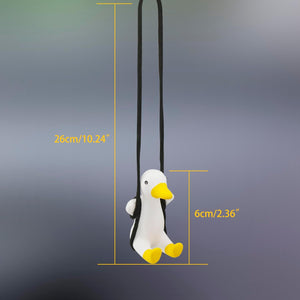 Car Rear View Mirror Christmas Duck Charms Pendant Hanging Accessories (White duck)