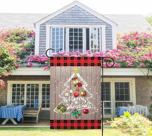 12X18 Inch Double Sided Linen Garden Flag Decor for Christmas