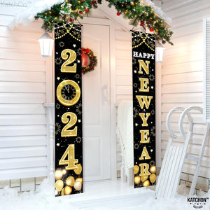 Xtra Large 2024 Happy New Year Banner -72x12 Inch