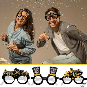 Happy New Year Glasses 2024 - Pack of 12