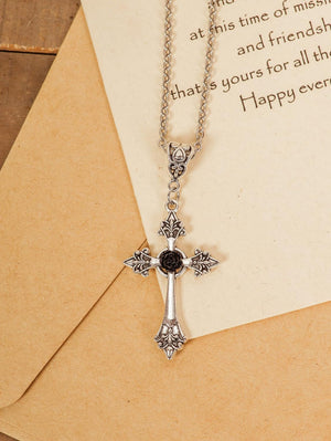 Gothic Cross Necklace, Cross Choker