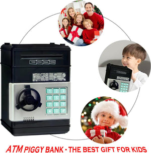 ATM Piggy Bank Toys for Kids Ages 5 6 7 8 9 10 11. Coin Cash Money Bank Electronic Password Saving