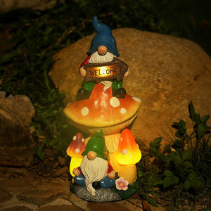 11.8'' Garden Gnome Outdoor Funny Solar Gnomes Figurine