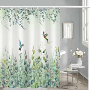 Kingfisher Mint Green Shower Curtain - 72 "W x 72 "L with 12 Hooks