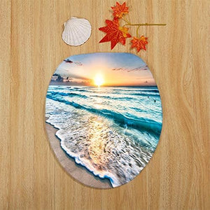 Shower Curtains with Bath Rugs Non-Slip Soft Toilet Lid Cover for Bathroom.Multicolor, 72 x 72 inches