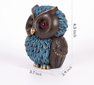 Owl Statue Home Decor Home Decoration Gifts, ,Resin, Blue