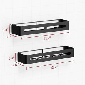 X-Large Adhesive Shower Organizer, Rustproof Shower Shelves, 2 Pack