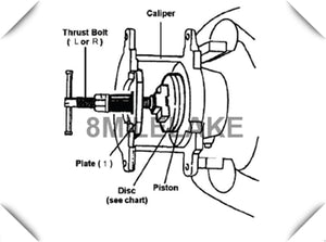 Disc Brake Caliper Compressor Wind Back Tool 24pc Professional Caliper Tool Set