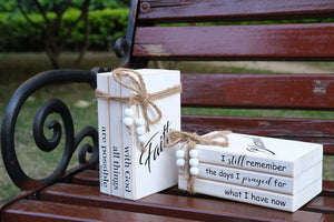 Wooden Decorative Books Stack for Coffee Table Decoration I Still Remember the Days I Prayed