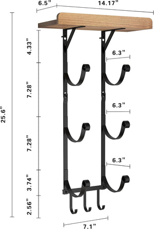 Wall Mounted 3 Tier Modern Decorative Bathroom Towel Holder, 3 Bath Sheets for Storage of Bathroom Towels Yoga