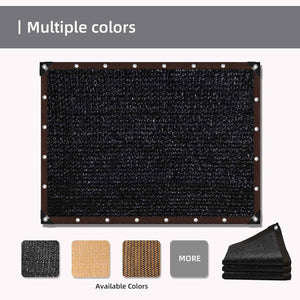 Black Shade Cloth 75% Sunblock Net for Garden Patio，Shade Sails Taped Edge with Grommets (6.5ft×16.4ft, Black)