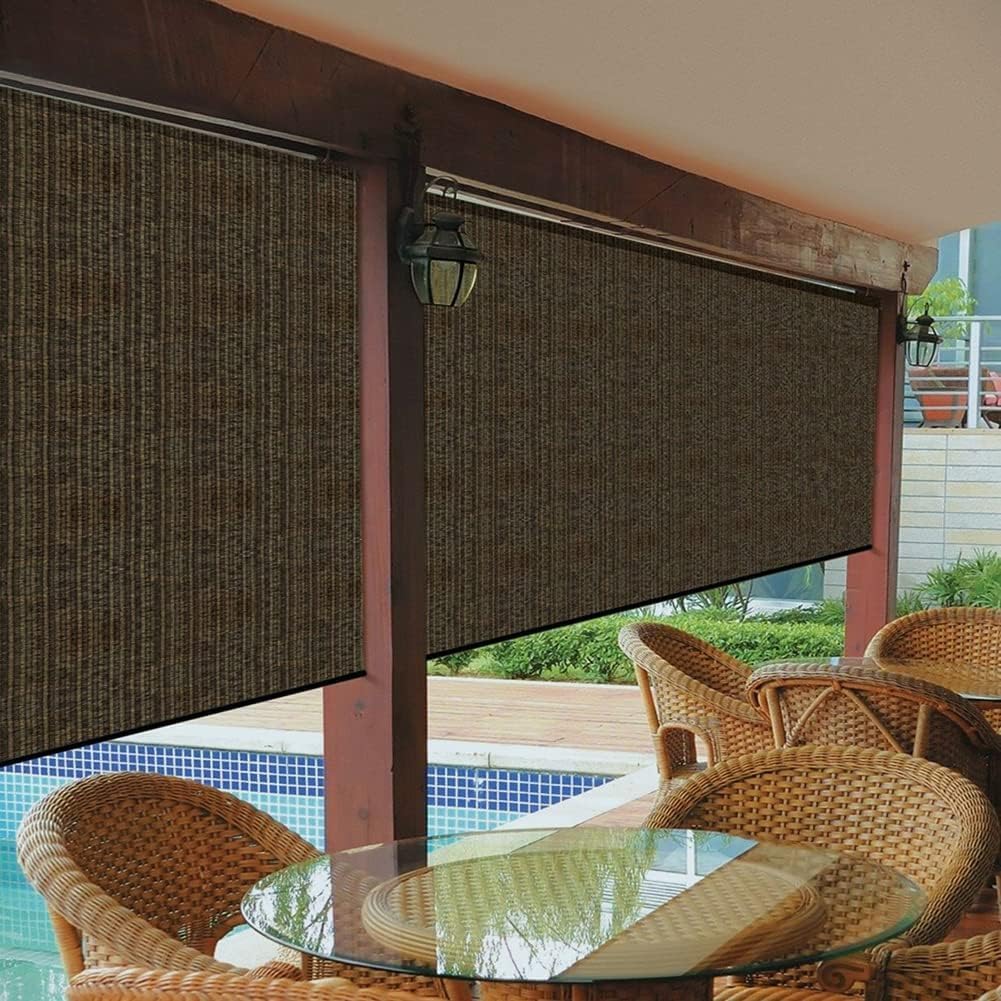90% Shade Cloth Sun Shade Fabric Privacy Screen Shade Cover for Patio Garden , 6 x 10FT, Mocha
