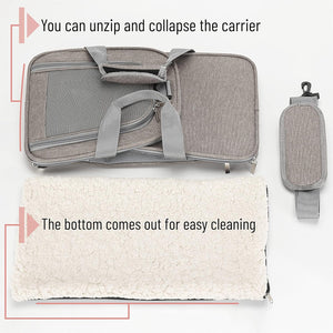 Pet Carrier, Cat Carrier, Dog Carrier, Cat Bag Carrier, Cat Travel Carrier, Soft Cat Carrier - Grey