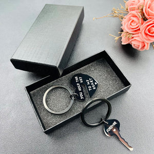 Couple Gifts Keychain My Person Love You Puzzle Piece Heart Keychain His Crazy Her Weirdo Valentines Day (Forever You Hold the Key to My Heart)