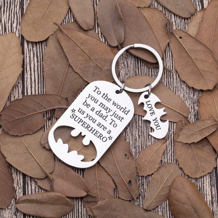 Fathers Day Dad Birthday Keychain For Daddy Step Dad To Be Husband From Daughter Son Wife Kids I Love You Key Ring