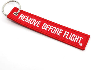 Remove Before Flight Key Chain - Red/White 1pc