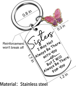 Sister Gifts from Sisters Big Little Sister Birthday Gift for Women Adult Unique Soul Sister Christmas Gifts Ideas for Girls Teens Keychain