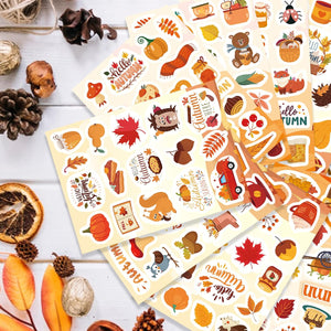 32 Sheets Fall Stickers, Fall Kids Stickers, November Stickers, Fall Party Favor, Fall Stickers for School