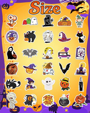 300 PCS Halloween Stickers for Kids, Halloween Pumpkin Stickers