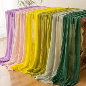 120 Inch 10 FT Rustic Boho Cheese Cloth Table Runner for Wedding Baby Shower Bridal Shower Birthday Party Long Sheer Home Decorations (Emerald Green)