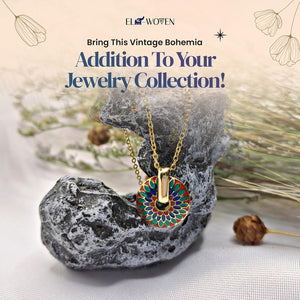 18k Gold Pendant for Women - Flower Enamel Simple Pendants - Dainty Jewelry for Women - Handmade