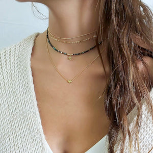 Aesthetic Gold Plated Heart Necklace Heart Pendant Necklace, Boho Jewelry