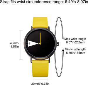 Creative Watch Ultra-Thin Strap Casual Fashion Quartz Minimalist Watch, Yellow