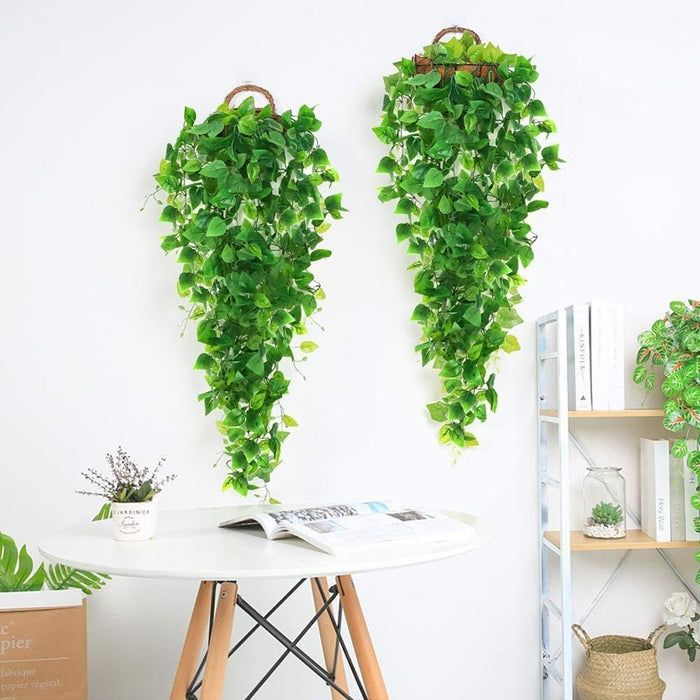 3pcs Artificial Hanging Plants, 3.6ft Fake Ivy Vine for Wall House Room Indoor Outdoor Decoration (No Baskets)