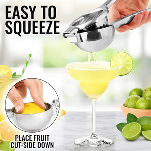 Kitchen Lemon Squeezer Stainless Steel - Premium Quality, Heavy Duty Solid Metal Squeezer Bowl