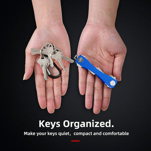 Key Holder for Keychain Key Ring Key Case - Minialist Compact Keyholder, Blue