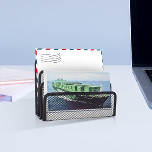 Desk Mail Organizer Small File Holders Letter Organizer Metal Mesh Document/Filing/Folders/Paper Organizer for Desktop