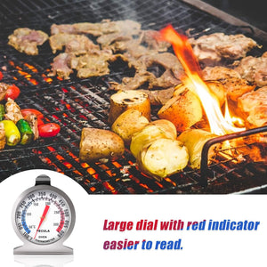 Oven Grill Fry Chef Smoker Analog Thermometer Instant Read Stainless Steel Kitchen Cooking Thermometer